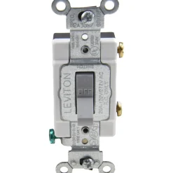 1 Pole, 120 to 277 VAC, 20 Amp, Commercial Grade Toggle Wall Switch