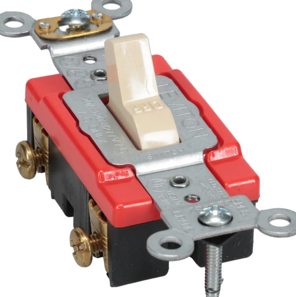 1 Pole, 120 to 277 VAC, 20 Amp, Industrial Grade Toggle Wall Switch