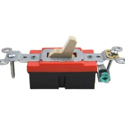 1 Pole, 120 to 277 VAC, 20 Amp, Industrial Grade Toggle Wall Switch