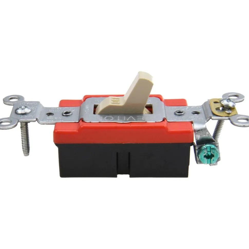 1 Pole, 120 to 277 VAC, 20 Amp, Industrial Grade Toggle Wall Switch