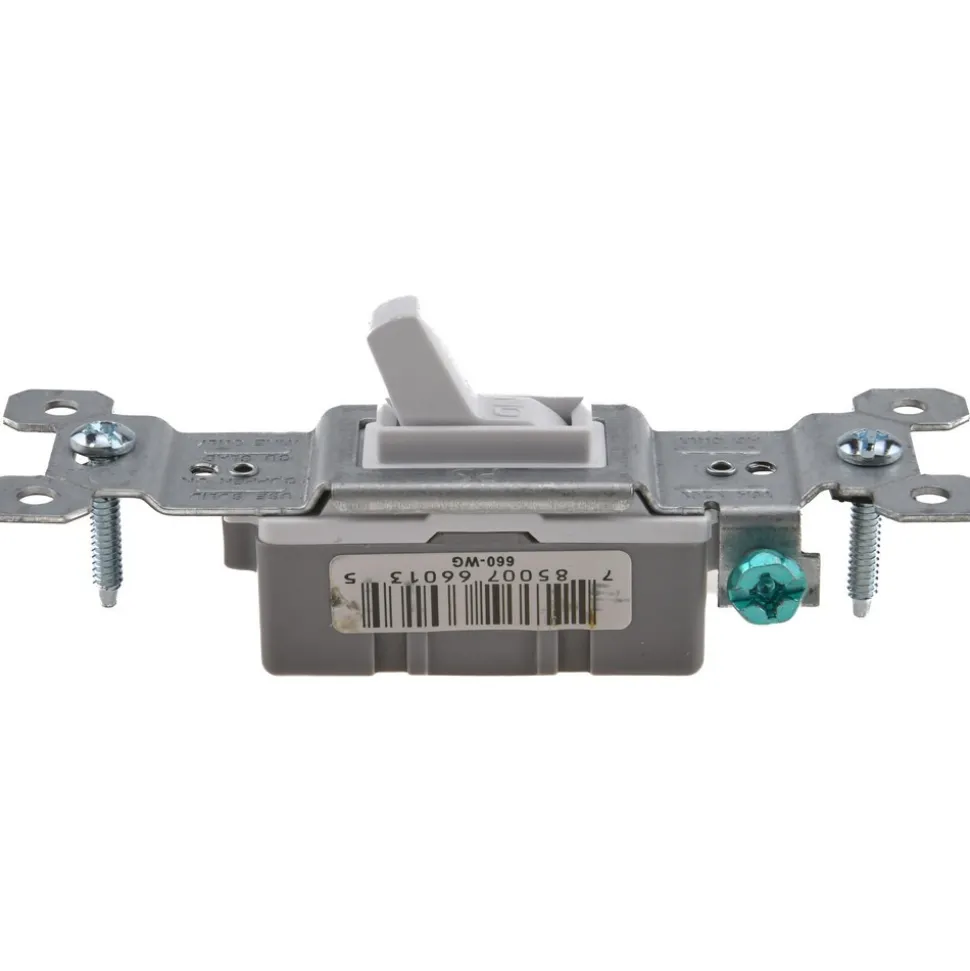 1 Pole, 120 VAC, 15 Amp, Specification Grade Toggle Wall Switch