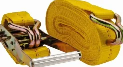 Polyester Ratchet Strap Tie Down: 27' Long, 2" Wide, 10000.000 lb Load Capacity