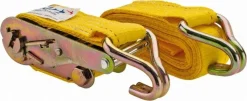Polyester Ratchet Strap Tie Down: 5000 lb Breaking Strength, 1666.000 lb Load Capacity