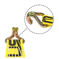 Polyester Ratchet Strap Tie Down: 27' Long, 2" Wide, 10000 lb Breaking Strength, 3333.000 lb Load Capacity