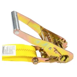 Polyester Ratchet Strap Tie Down: 27' Long, 2