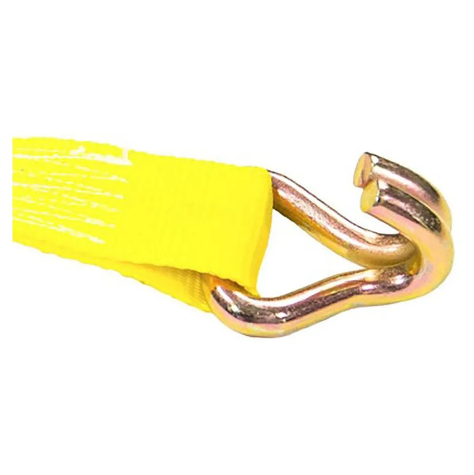 Polyester Ratchet Strap Tie Down: 18' Long, 2" Wide, 10000 lb Breaking Strength, 3333.000 lb Load Capacity