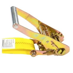 Polyester Ratchet Strap Tie Down: 18' Long, 2