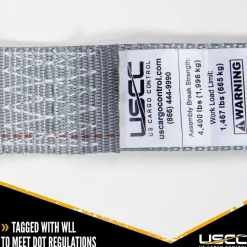 Polyester Ratchet Strap Tie Down: 16' Long, 2