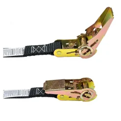 Polyester Ratchet Strap Tie Down: 10' Long, 1