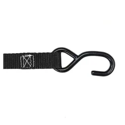 Polyester Ratchet Strap Tie Down: 15' Long, 1" Wide, 1200 lb Breaking Strength, 400.000 lb Load Capacity