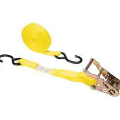 Polyester Ratchet Strap Tie Down: 15' Long, 1