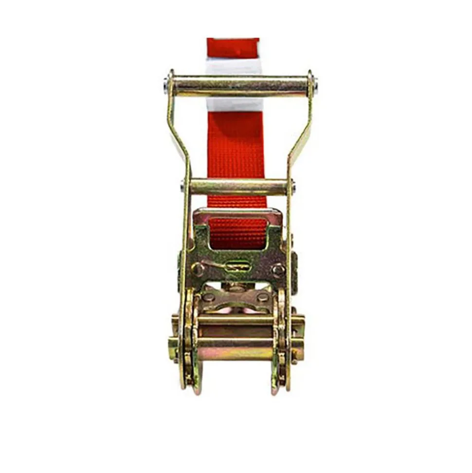 Polyester Ratchet Strap Tie Down: 15' Long, 1" Wide, 3300 lb Breaking Strength, 1100.000 lb Load Capacity