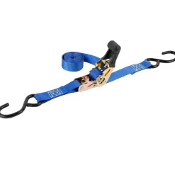 Polyester Ratchet Strap Tie Down: 10' Long, 1