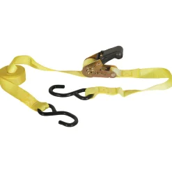 Polyester Ratchet Strap Tie Down: 12' Long, 1