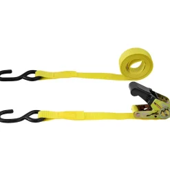 Polyester Ratchet Strap Tie Down: 12' Long, 1