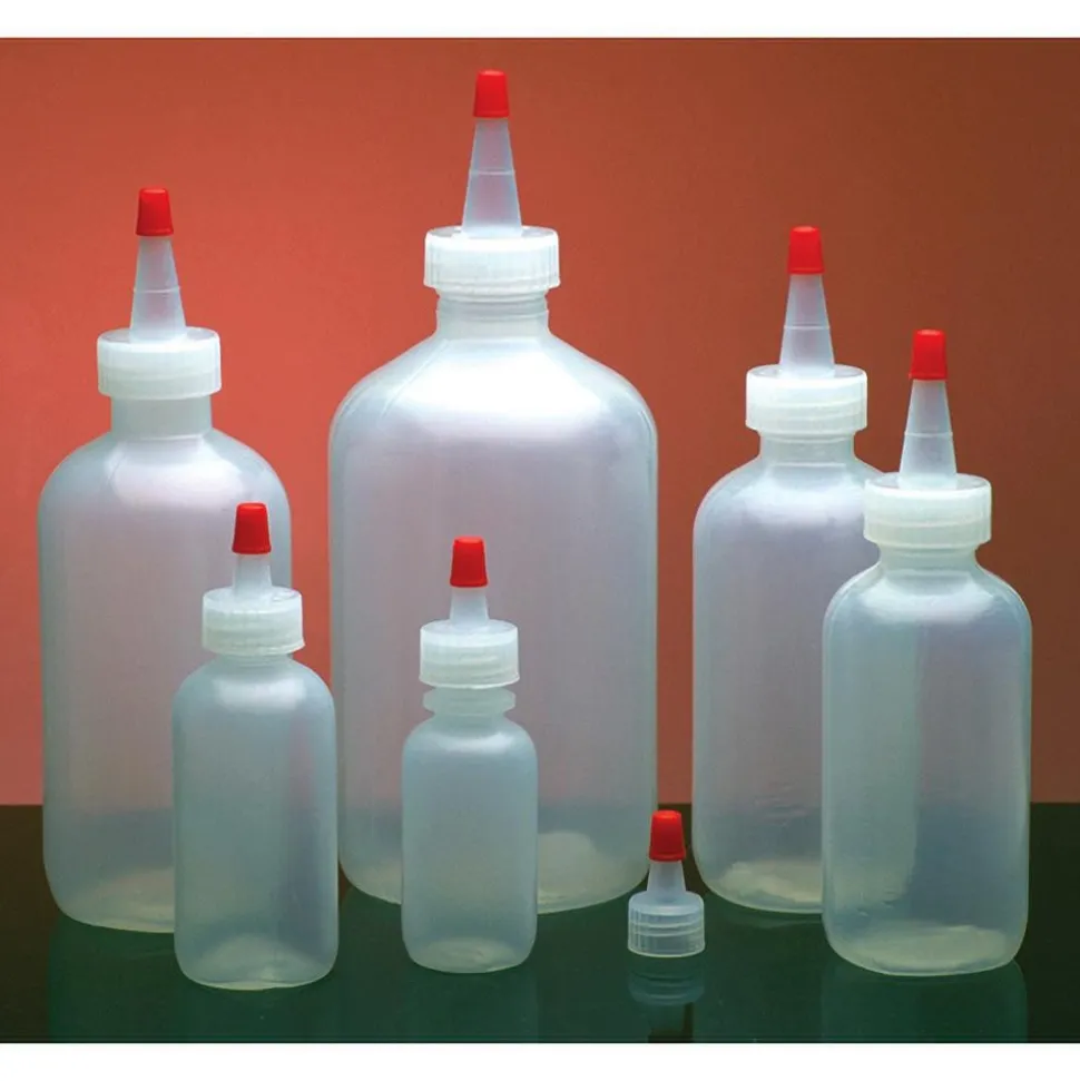 Polyethylene Dispensing Bottle: 2.4" Width/Dia