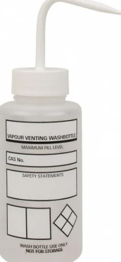Polyethylene Safety Wash Bottle: 3" Width/Dia
