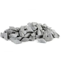 Polyhedron Tumbling Media: Ceramic Carrier, Aluminum Oxide Abrasive, 3/8" Long, 1/2" High