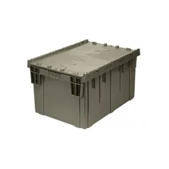 Polypropylene Attached-Lid Storage Tote: