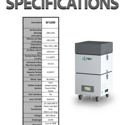 Portable Air Filtration Machine: Dry Filter, Single Phase