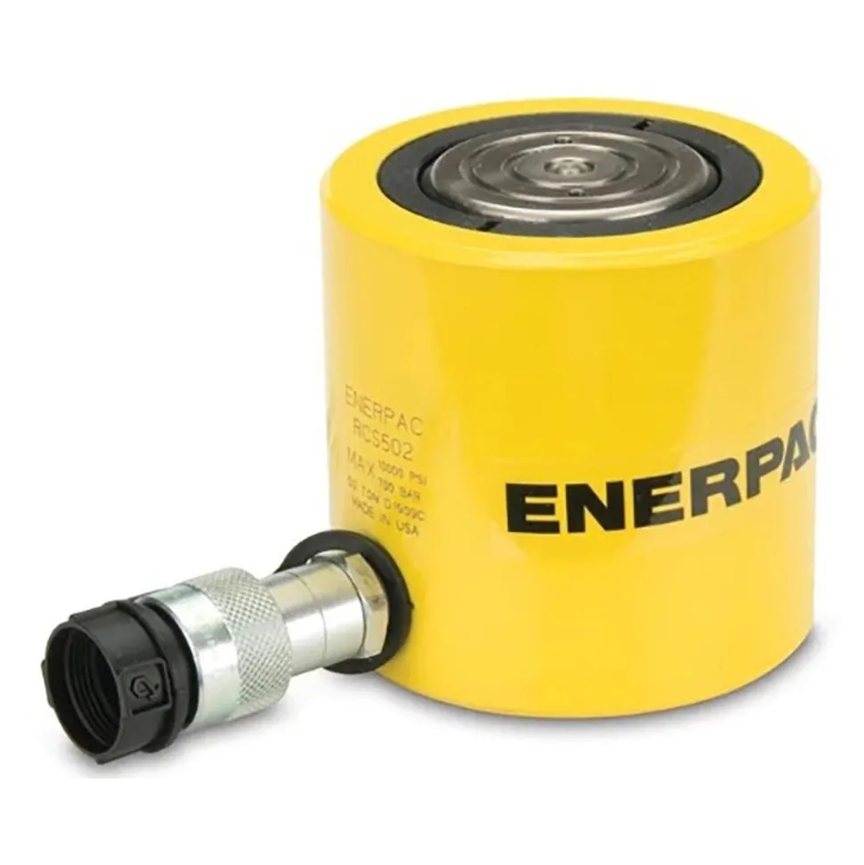 Portable Hydraulic Cylinder: 32 Ton, 2.44" Stroke, Single Acting, 15.82 cu in