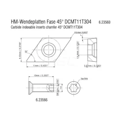 0.402" Power Beveling & Deburring 45° Insert