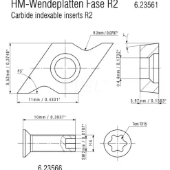 0.402" Power Beveling & Deburring Radius Insert
