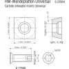 0.433" Power Beveling & Deburring Square Insert