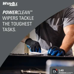 PowerClean™ L40 Extra Absorbent Towels (03046), Pop-Up Box, Limited Use Towels, White