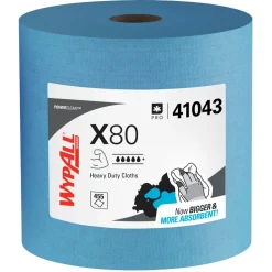 PowerClean™ x80 Heavy Duty Cloths (41043), Jumbo Roll, Extended Use Towels, Blue
