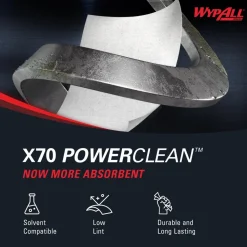 PowerClean™ x70 Medium Duty Cloths (41455), Pop-Up Box Cloths, Long Lasting Towels, White