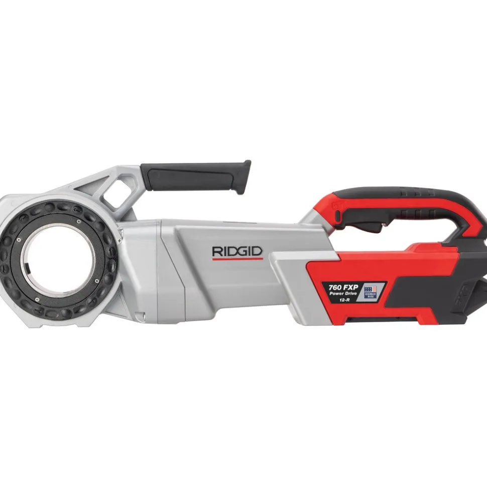 Power Pipe Threaders: Maximum Pipe Capacity: 2 in; For Use With: RIDGID 12R Threading Dies; Voltage: 60.00 V; Includes: 2X 4Ah FXP Batteries, Support Arm, FXP Charger, 760 FXP Power Drive, 1/2"-2" Die Head Set, Case