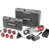 Power Pipe Threaders: Maximum Pipe Capacity: 2 in; For Use With: RIDGID 12R Threading Dies; Voltage: 60.00 V; Includes: 2X 4Ah FXP Batteries, Support Arm, FXP Charger, 760 FXP Power Drive, Case