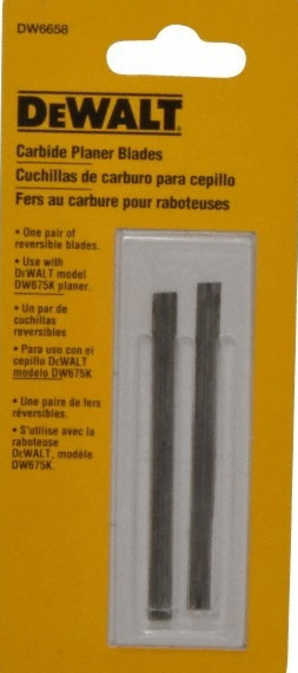 Power Planer & Joiner Accessories: Accessory Type: Planer Blade; For Use With: DW675K Planer; Description: Planer Replacement Blades for Use with DW675K