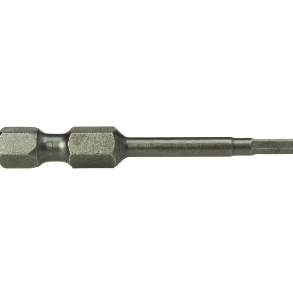 Power Screwdriver Bit: Hex Bit, 3/16" Hex