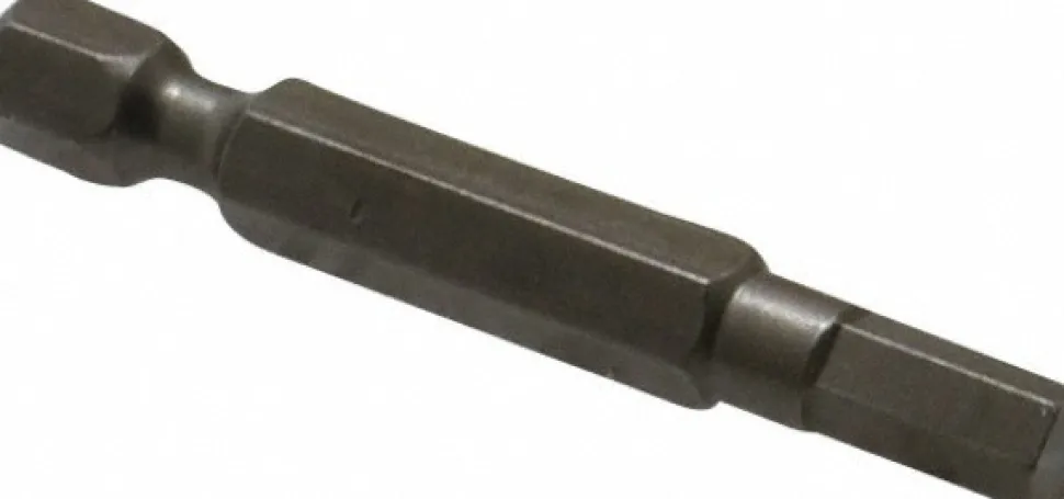Power Screwdriver Bit: Hex Bit, 3/16" Hex