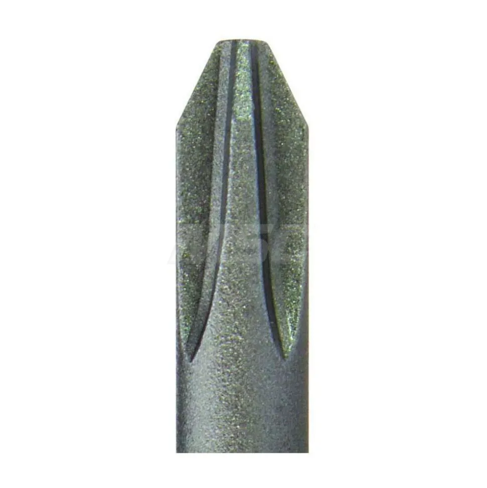 Power Screwdriver Bit: Phillips Bit, 1/4" Hex, #2 Phillips