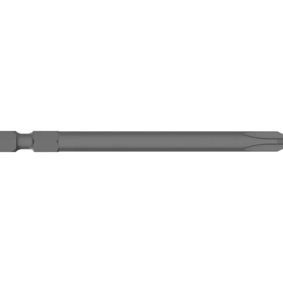 Power Screwdriver Bit: Phillips Bit, 1/4" Hex, #2 Phillips