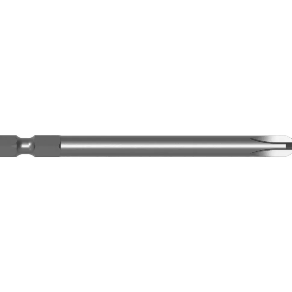 Power Screwdriver Bit: Phillips Bit, 1/4" Hex, #2 Phillips