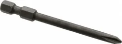 Power Screwdriver Bit: Phillips Bit, 1/4" Hex, #1 Phillips