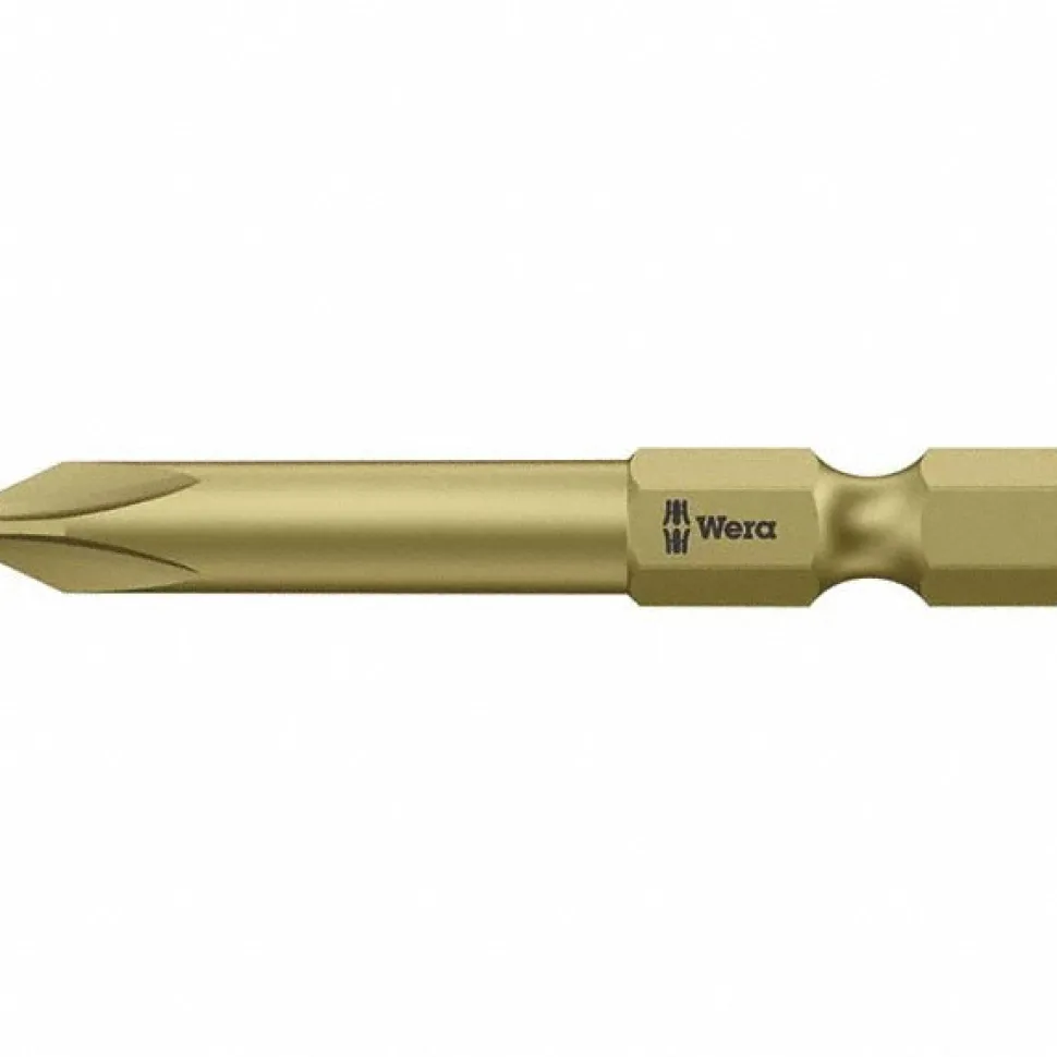 Power Screwdriver Bit: #2 Phillips, PH2 Speciality Point Size, 1/4" Hex Drive