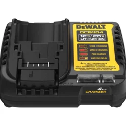 Power Tool Chargers: Voltage: 120 V; Power Source: AC Wall Outlet; For Use With: DEWALT 12V MAX, DEWALT 20V MAX, and FLEXVOLT Batteries