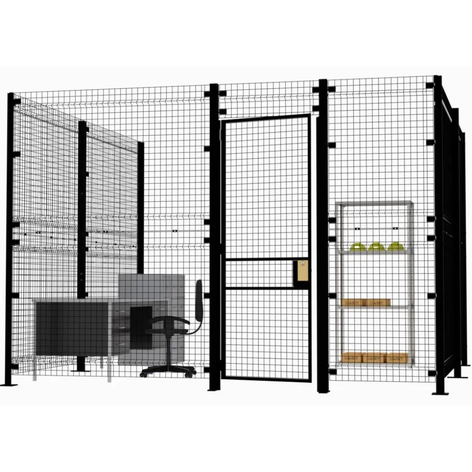 Prefab Structure Partitions: Overall Height: 99.5 in; Width (Inch): 3; Overall Depth: 2.5 in; Construction: Welded
