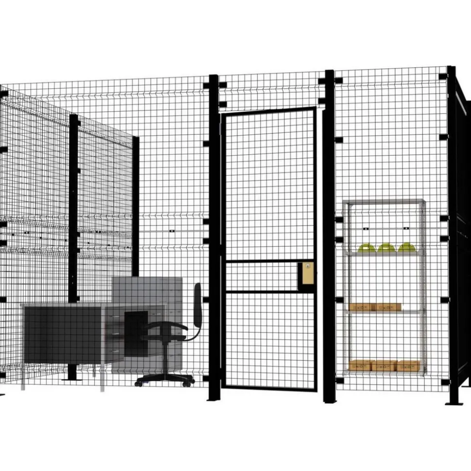 Prefab Structure Partitions: Overall Height: 48 in; Width (Inch): 94; Overall Depth: 1.5 in; Construction: Welded