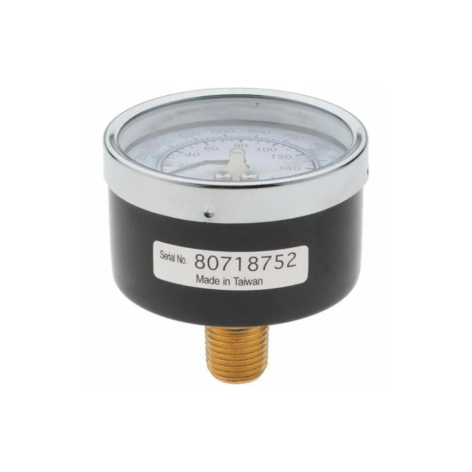 Pressure Gauge: 2" Dial Dia, 0 to 160 NPT, Rear Flange Mount