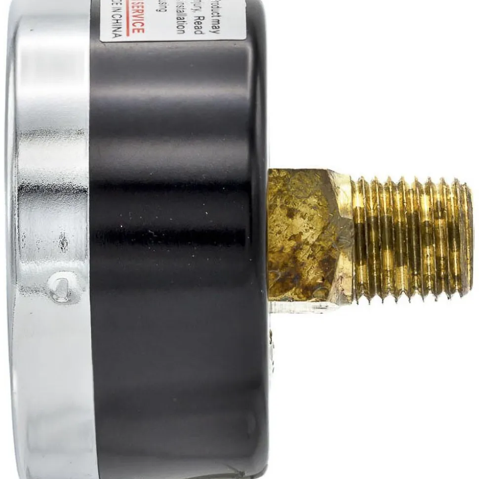 Pressure Gauge: 2" Dial Dia, 0 to 160 psi, 1/4" MNPT, Center Back Mount