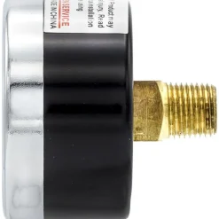 Pressure Gauge: 1-1/2" Dial Dia, 0 to 160 psi, 1/8" NPT, Center Back Mount