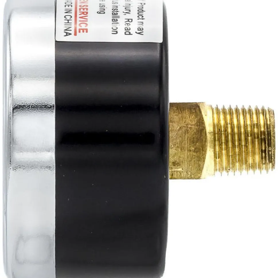Pressure Gauge: 1-1/2" Dial Dia, 0 to 160 psi, 1/8" NPT, Center Back Mount