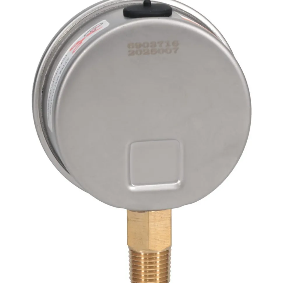 Pressure Gauge: 2-1/2" Dial, 300 psi, 1/4" Thread, NPT, Lower Mount