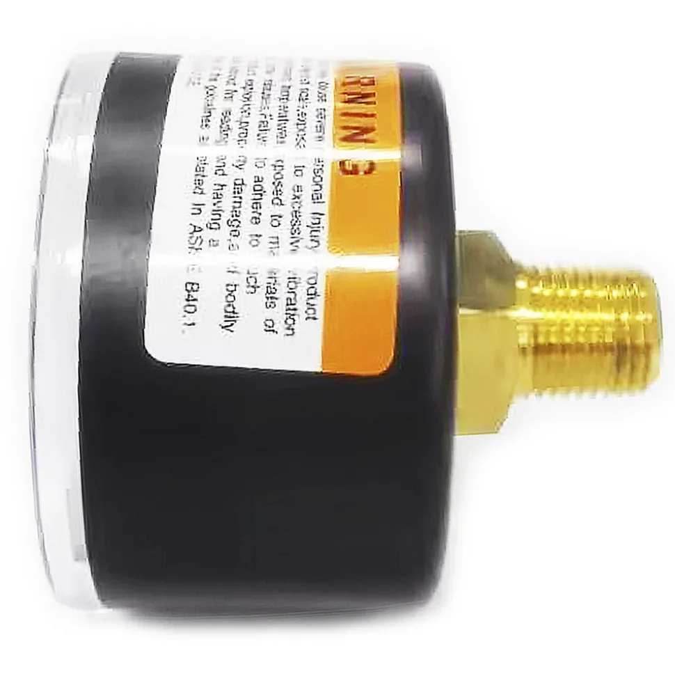 Pressure Gauge: 1-1/2" Dial, 160 psi, 1/8" Thread, NPT, Center Back Mount